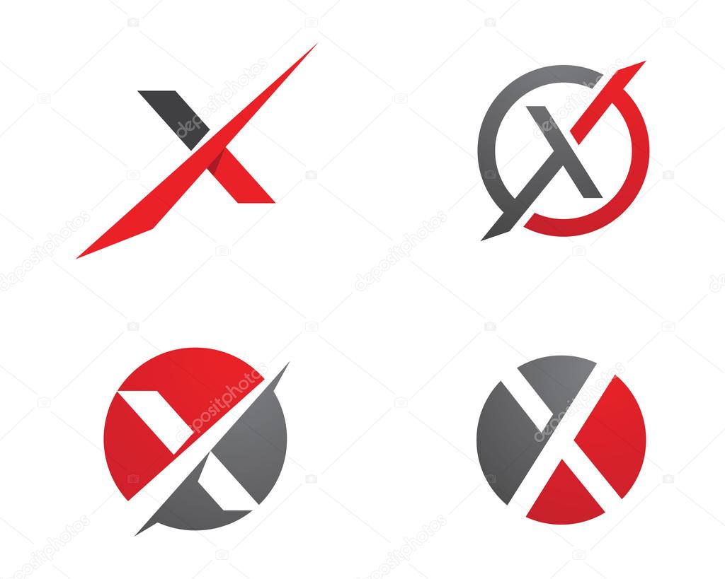 X Letter Logo template vector icon design