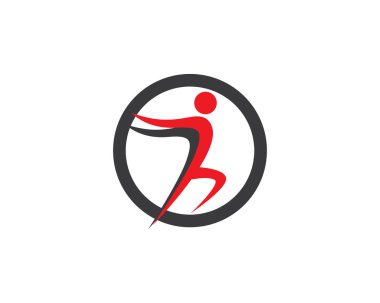 Logo sağlık hayat insanlar atlamak