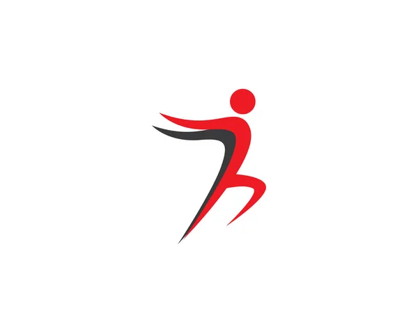 Lidé skákat logo zdraví život — Stockový vektor