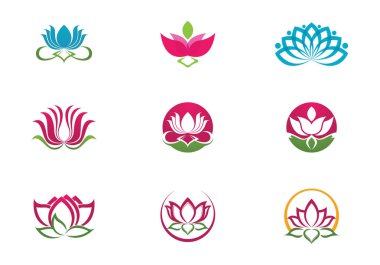 Güzellik Lotus Logo şablonu