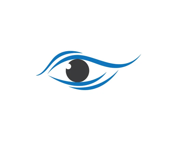 Olhos cuidados logotipo saúde — Vetor de Stock