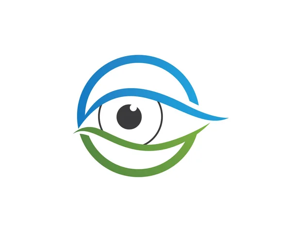 Soins des yeux logo santé — Image vectorielle