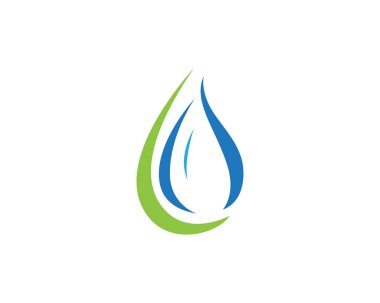 Su dalgası logo şablonu