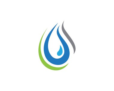 Su dalgası logo şablonu