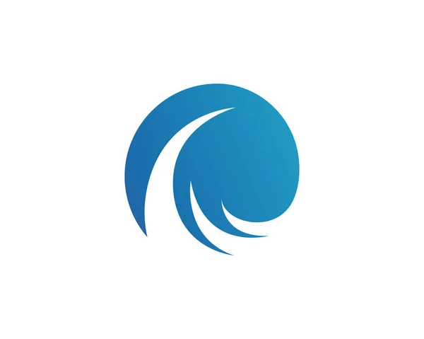 Πρότυπο λογότυπου κυμάτων νερού — Διανυσματικό Αρχείο