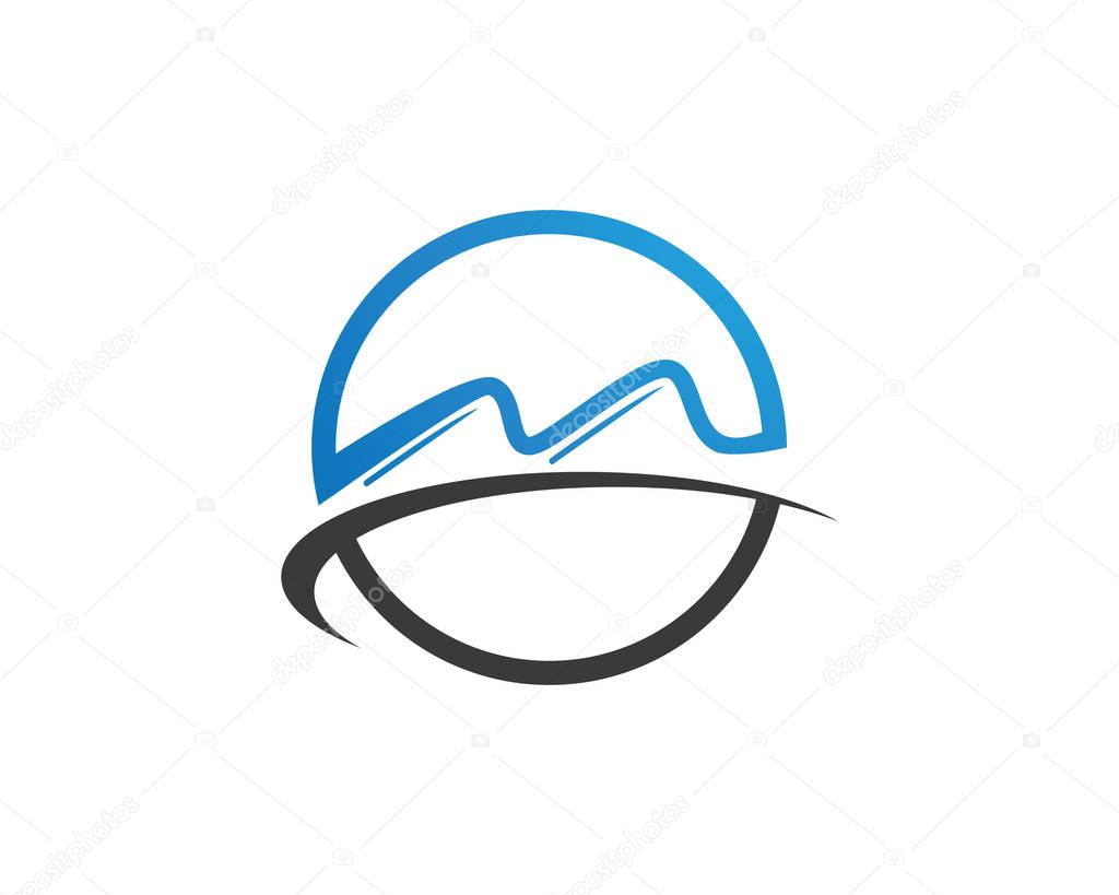 Mountains Logo Template vector icon