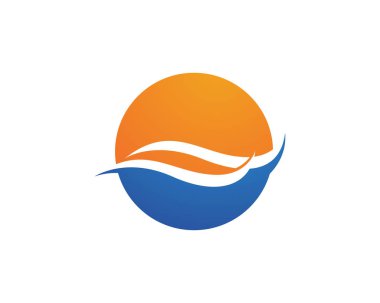 Su dalgası logo şablonu