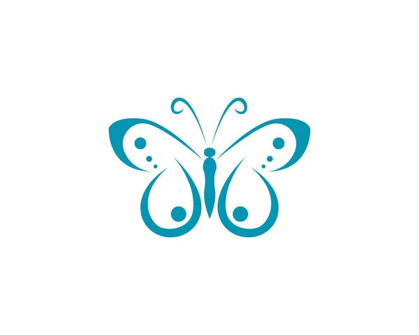 Butterfly logotyp mall — Stock vektor