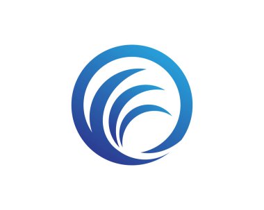 Su dalgası logo şablonu