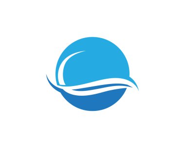 Su dalgası logo şablonu