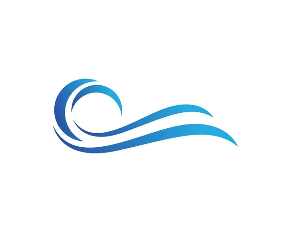Logo ola de agua Plantilla — Vector de stock