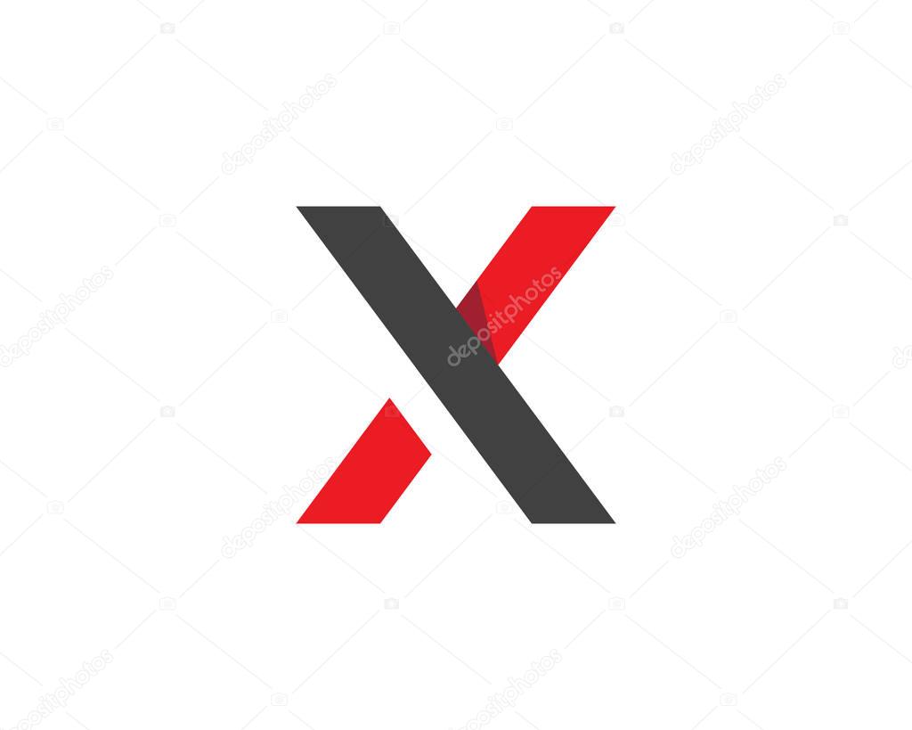 X Letter Logo template vector icon design