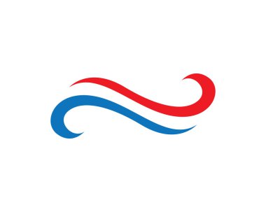 Su dalgası logo şablonu