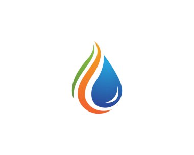 Su dalgası logo şablonu