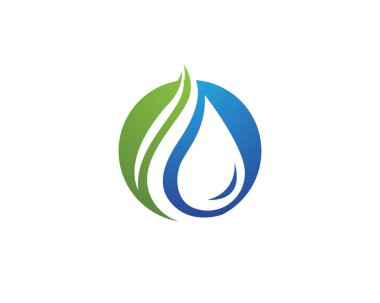 Su dalgası logo şablonu