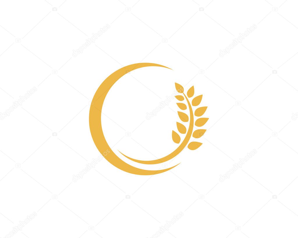 Wheat Logo Template vector icon