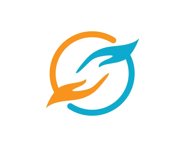 Logotipo de mão — Vetor de Stock