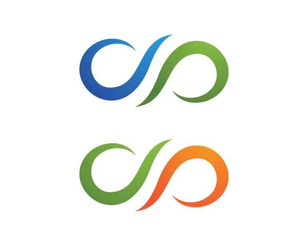 Modelo de logotipo infinito — Vetor de Stock