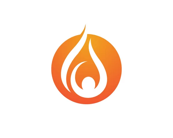 Fuego llama logotipo plantilla — Vector de stock