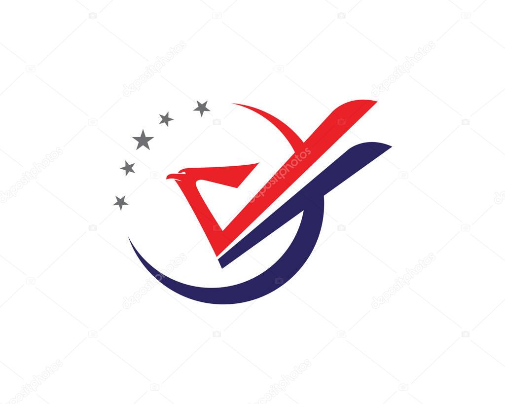 Falcon Eagle Bird Logo Template vector icon