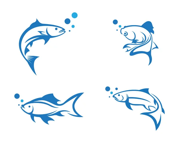 Plantilla de logotipo de pescado — Vector de stock