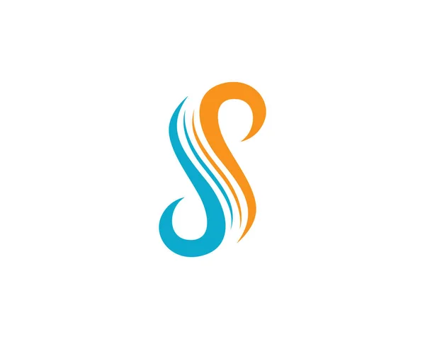 S Harfi Logo şablonu — Stok Vektör