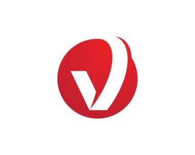 V harfi logo şablonu