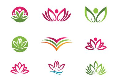 Güzellik Lotus Logo şablonu