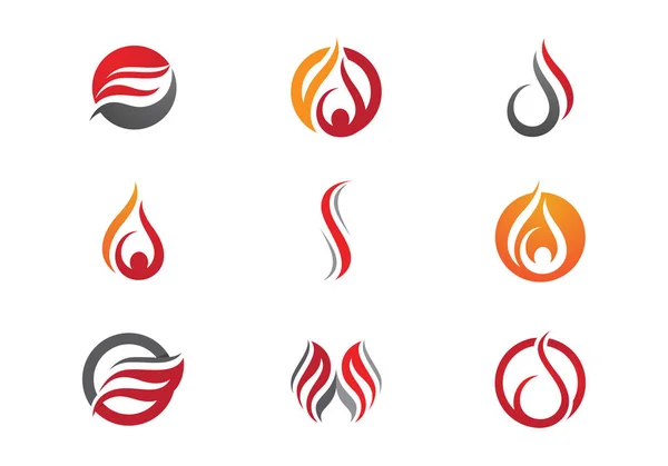 Brandflamme Logo-Vorlage — Stockvektor