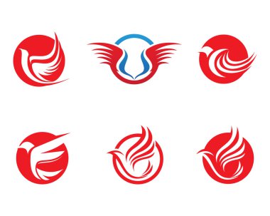 Kuş logo şablonu
