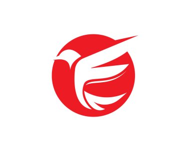 Kuş logo şablonu