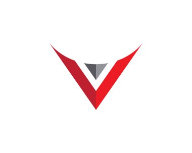 V harfi logo şablonu