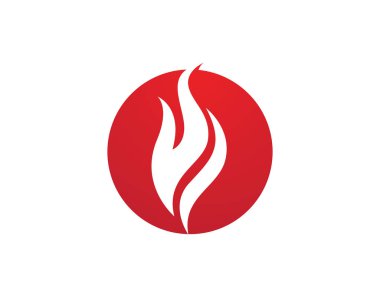 ateş alev logosu şablonu
