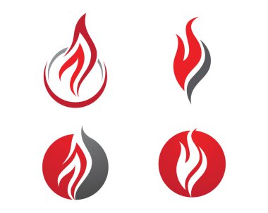 ateş alev logosu şablonu