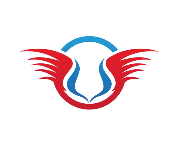 Kuş logo şablonu — Stok Vektör