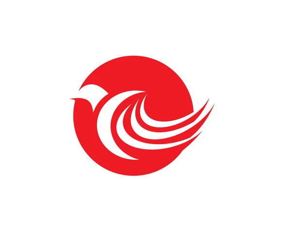Pták logo šablona — Stockový vektor