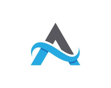 Su dalgası logo şablonu