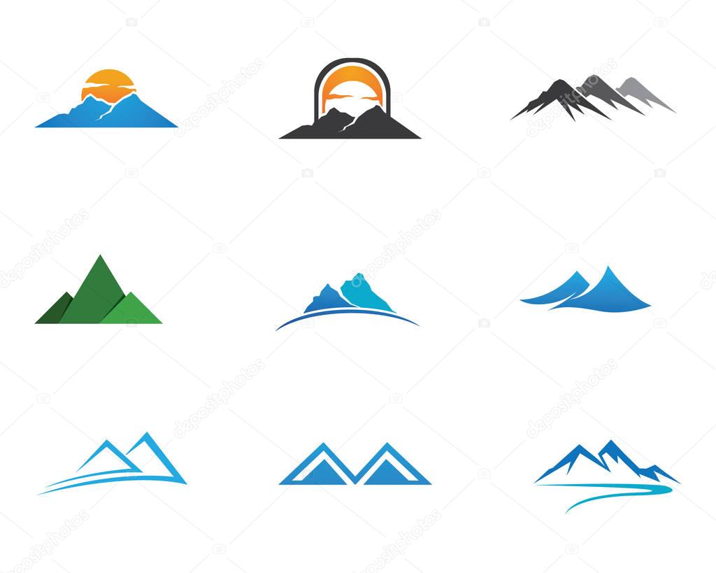 High Mountain icon  Logo Business Template Vector