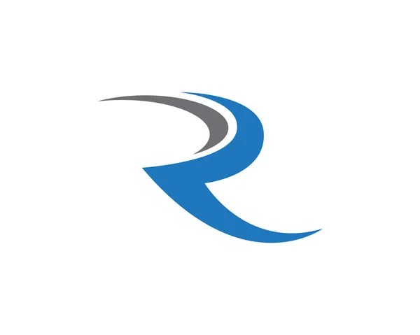 R harfi logo şablonu — Stok Vektör