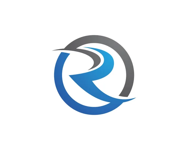 R lettera modello logo — Vettoriale Stock