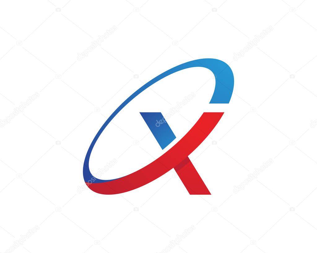 X Letter Logo Template vector icon design
