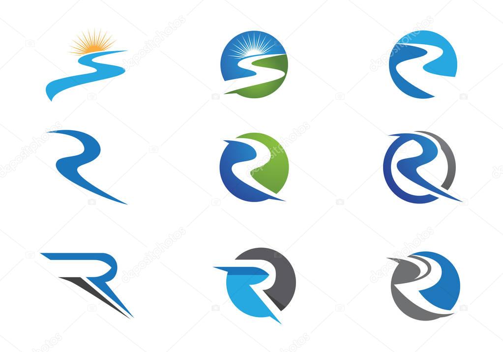 R Letter Logo template vector icon design