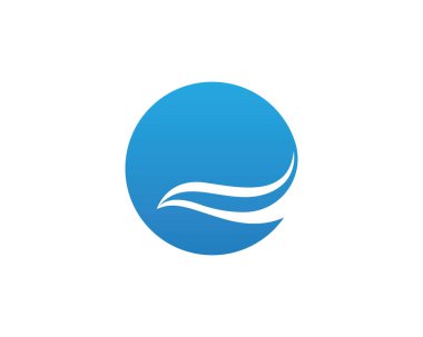 Su dalgası logo şablonu