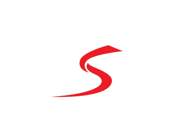 vecteur de  la lettre S  de  logo  en forme  de  ruban rouge 