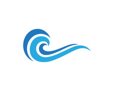 Su dalgası logo şablonu