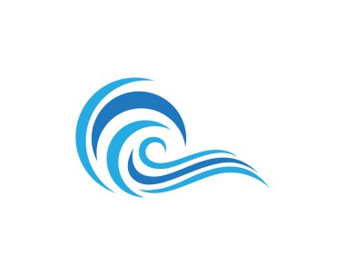 Su dalgası logo şablonu