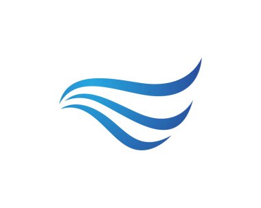 Su dalgası logo şablonu