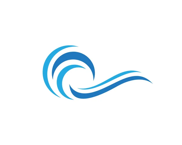 Logo ola de agua Plantilla — Vector de stock