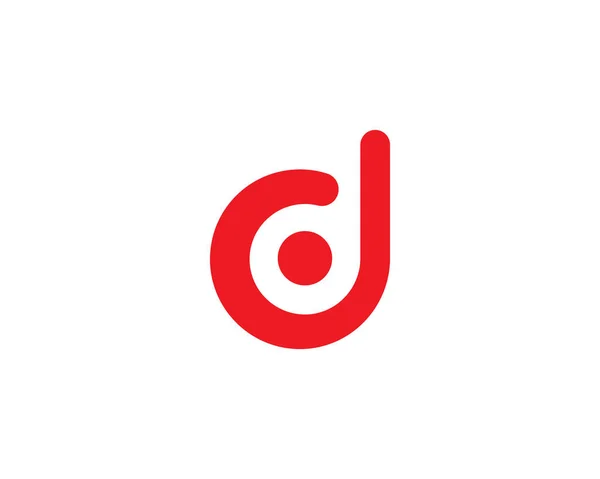 Logomal med D-bokstaver – stockvektor