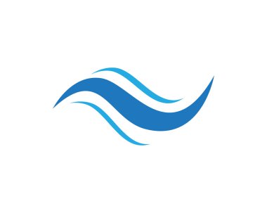 Su dalgası logo şablonu